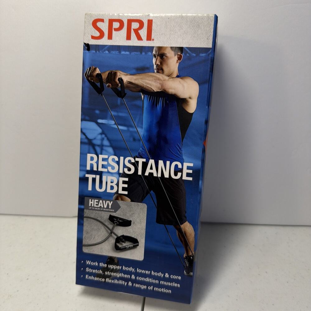 SPRI Resistance Tube Heavy Home Exercise Workout Bands Up to 50 lbs NEW IN BOX